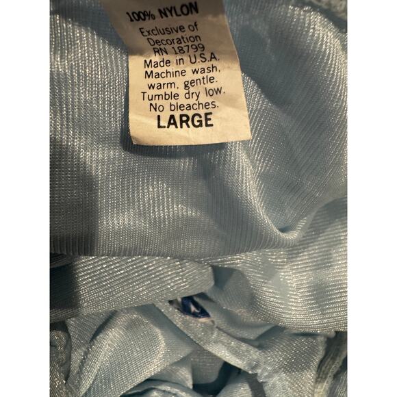 VINTAGE BERNETTE NEW YORK Baby Blue Lace Nightgown in Size Large - Picture 5 of 6